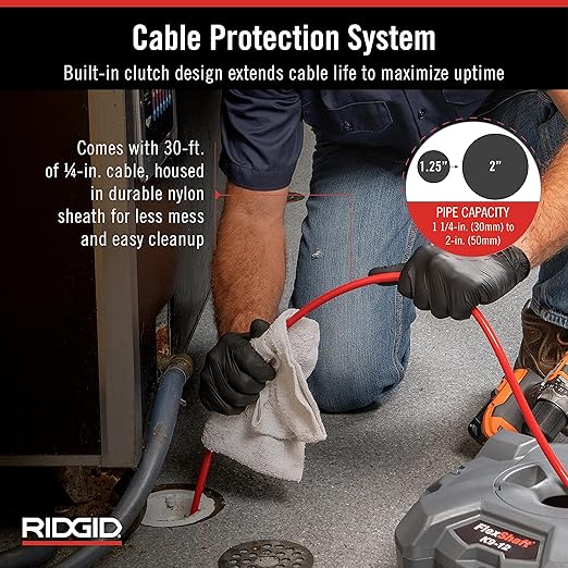 RIDGID 74978 K9-12 FlexShaft 1/4" x 30' Wall-to-Wall Professional Drain - Image 6