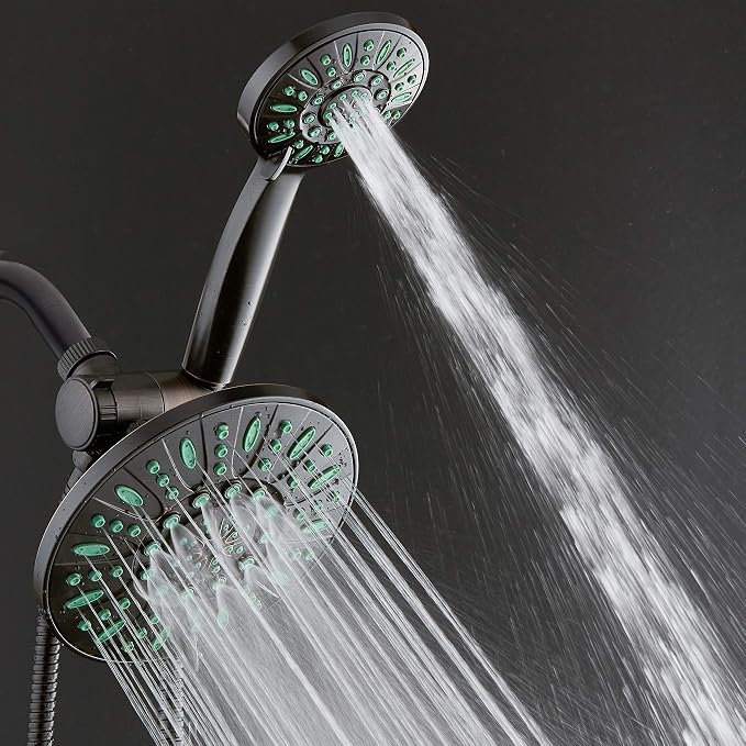 AquaDance Antimicrobial/Anti-Clog High-Pressure 30-setting Rainfall Shower Combo - Image 5