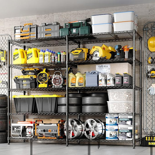 5-Tier Metal Storage Shelves, Adjustable Wire Shelving Unit by Unknown
