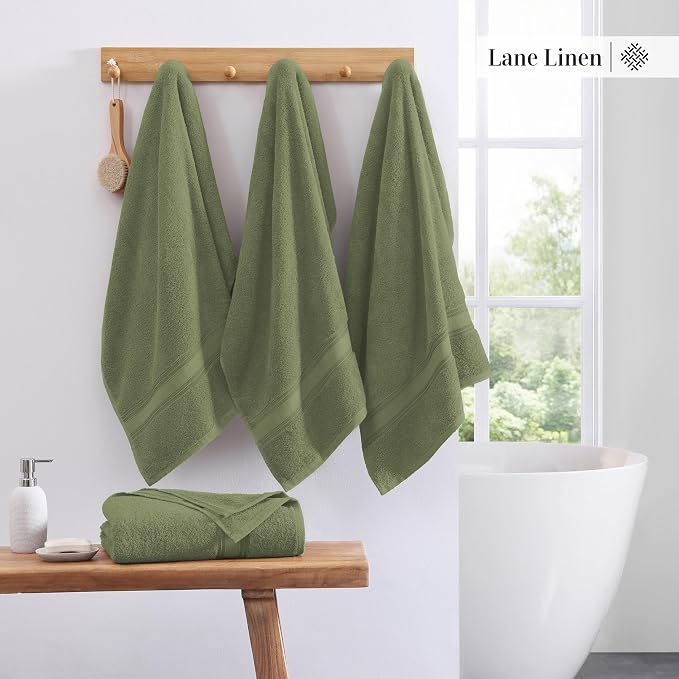 Lane Linen 100% Cotton 4 Pack Bath Towels - Image 3