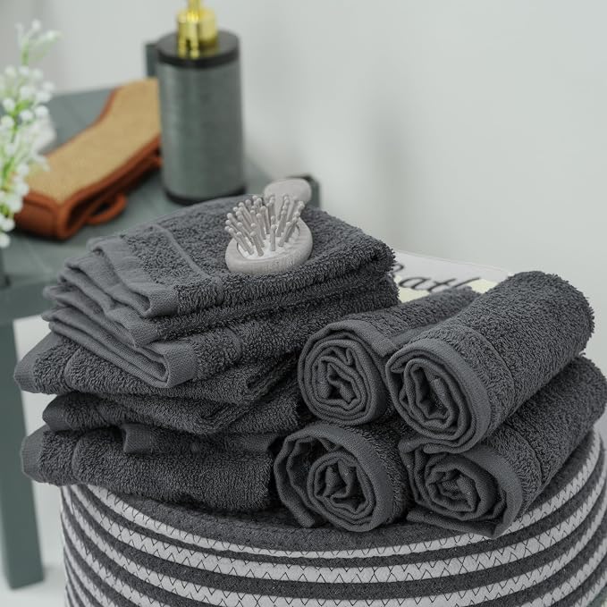 Tens Towels Pack of 12 Washcloths, 12 x 12 Inches, Lighter Weight, Quick to Dry - Image 6