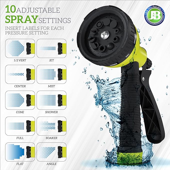 J&B XpandaHose 50ft Expandable Garden Hose – Ultra-Strong 3750D, 4-Layer Latex - Image 4