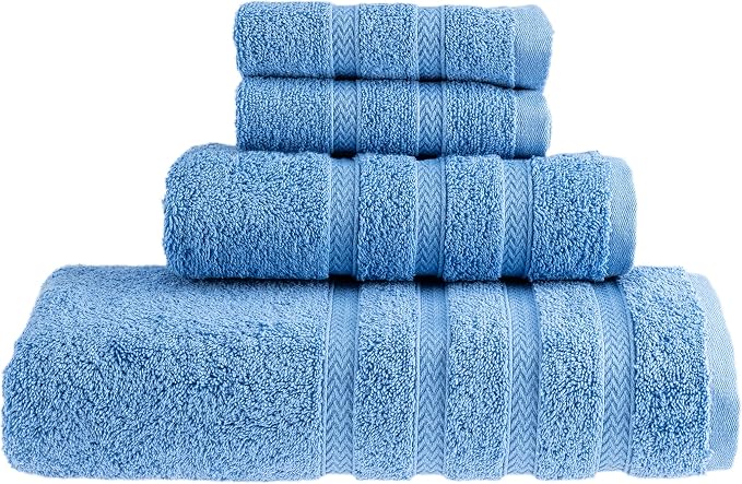HALLEY Turkish Towels Set 650 GSM Highly Absorbent Super Soft 100% Cotton by HALLEY-TurkishCottonTowels