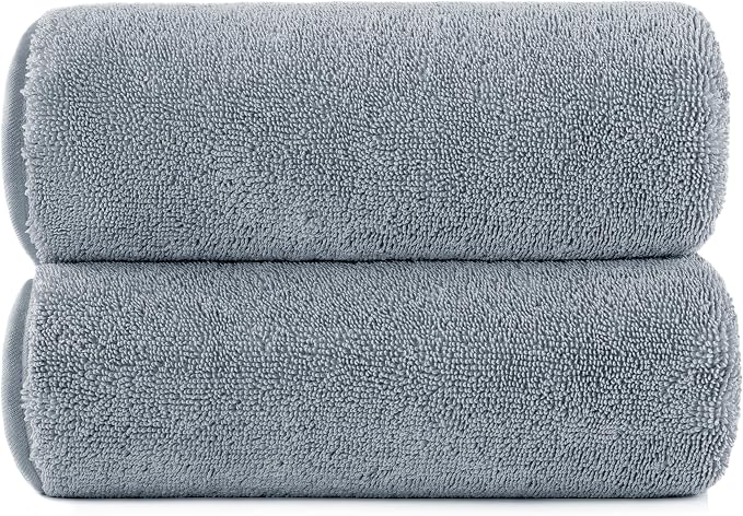 POLYTE Ring Spun Microfiber Oversize Quick Dry Lint Free Bath Towel, 60 x 30 in by Polyte