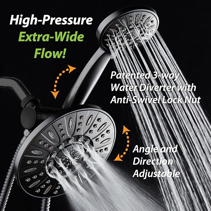 AquaDance 7" Premium High Pressure 3-Way Rainfall Combo - Image 4