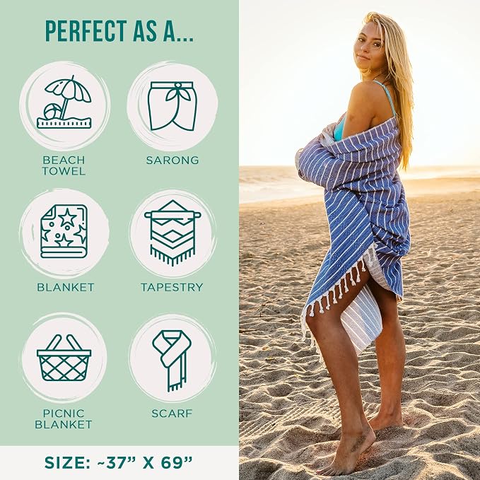 Sand Cloud Turkish Beach Towel - Image 3