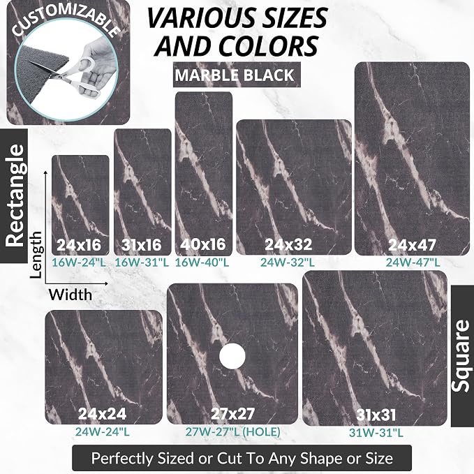 X Large Square Shower Mat Non Slip - Image 6