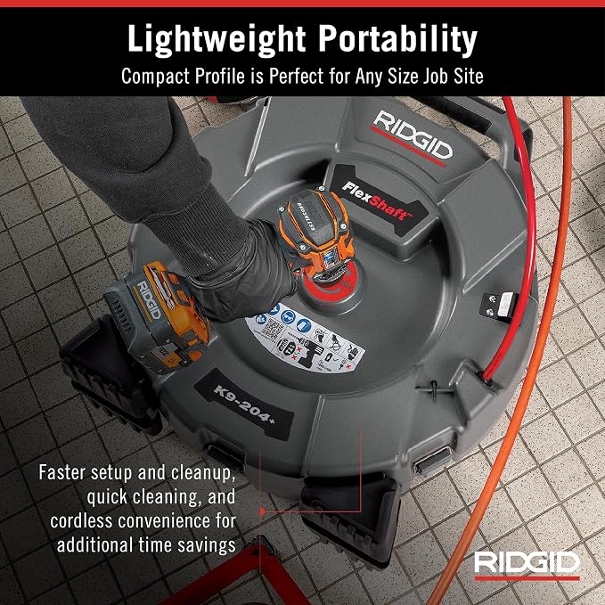 RIDGID 76198 FlexShaft K9-204+ Drain Cleaning Machine - Image 4