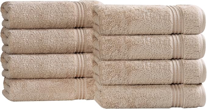 Superior Egyptian Cotton 8-Piece Hand Towel Set, Towel Basics by SUPERIOR