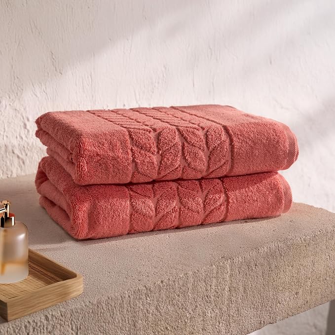 BAGNO MILANO Organic Turkish Cotton Bath Towels, Luxury Jacquard Collection - Image 2