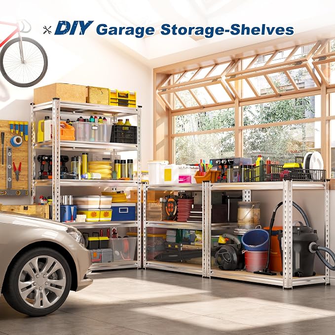 REIBII Storage Shelves 2020LBS Garage Shelving Heavy Duty Metal Shelving - Image 4