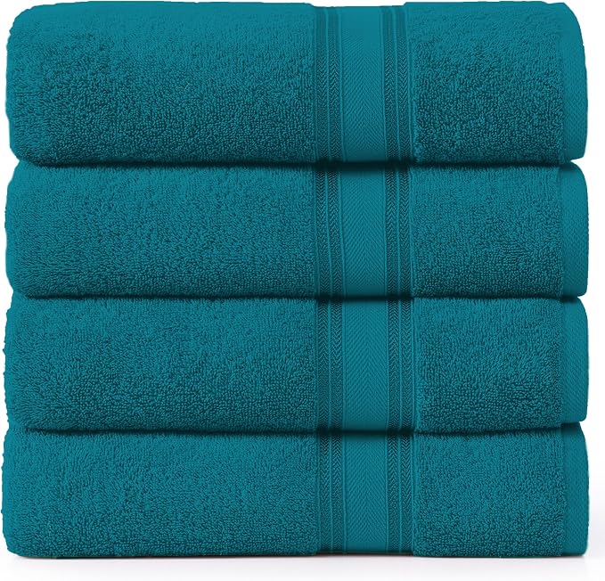 LANE LINEN 100% Cotton 4 Pack Bath Towels Set by LaneLinen