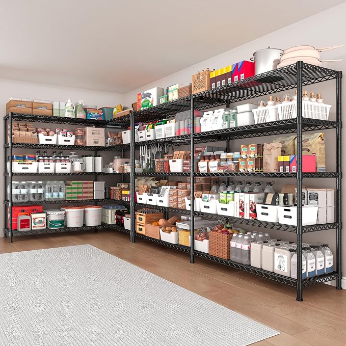 REIBII 73''W Shelf, Storage Shelves Load 1650 LBS Metal Shelving 5-Tier Wire - Image 2