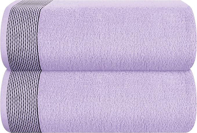 Belizzi Home Cotton 2 Pack Oversized Bath Sheet 35 x 70, Large Bath Sheet by Unknown