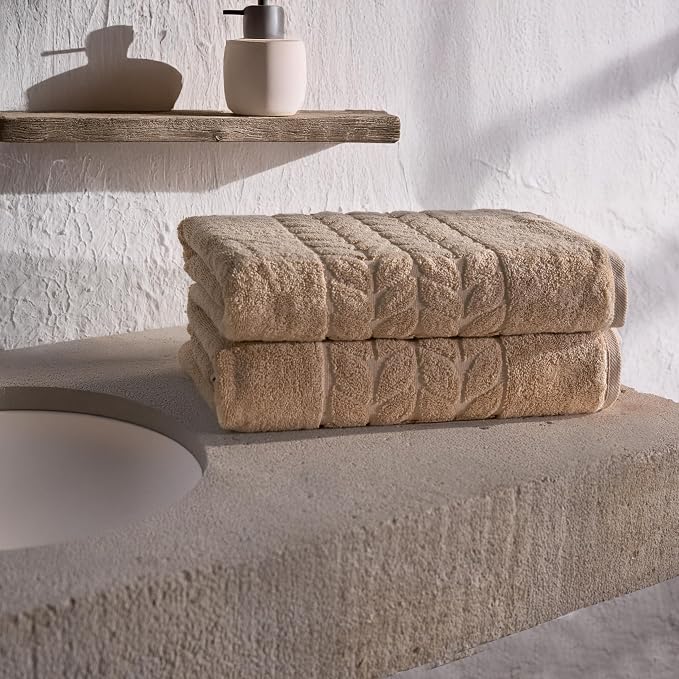 BAGNO MILANO Organic Turkish Cotton Bath Towels, Luxury Jacquard Collection - Image 6