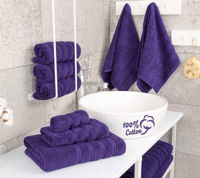 American Soft Linen Luxury 6 Piece Towel Set, 2 Bath Towels 2 Hand Towel 2 - Image 3