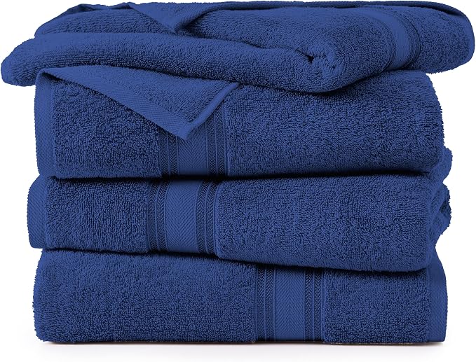 LANE LINEN 100% Cotton 4 Pack Bath Towels - Image 2