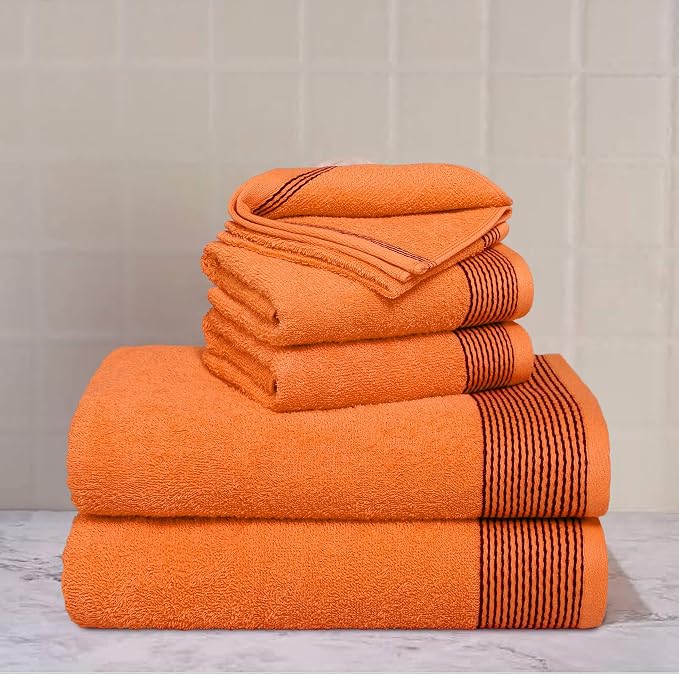 Belizzi Home 100% Cotton Ultra Soft 6 Pack Towel Set, Contains 2 Bath Towels - Image 2