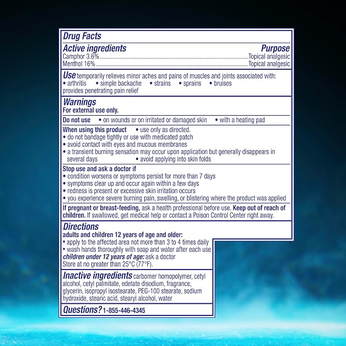 Vicks VapoFreeze Menthol Pain Relieving Cream 3oz, - Image 9