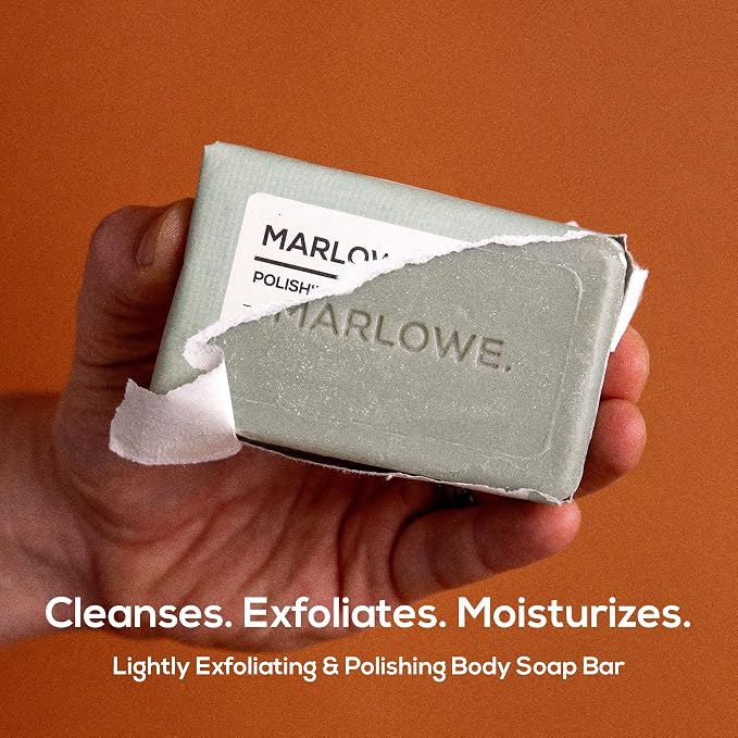 MARLOWE. No. 108 Lightly Exfoliating Soap Bar, 7oz Polishing, Moisturizing & - Image 2