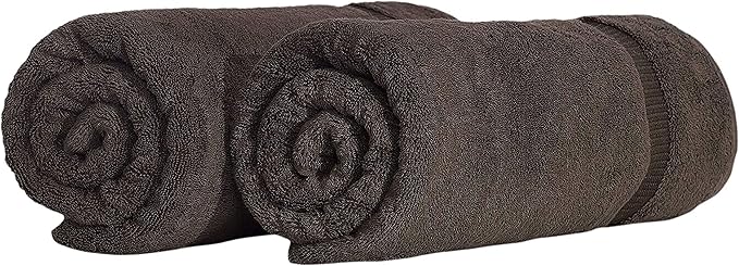 SALBAKOS 100% Turkish Cotton Extra Large Bath Sheet Set of 2 35x70 inch | by SALBAKOS