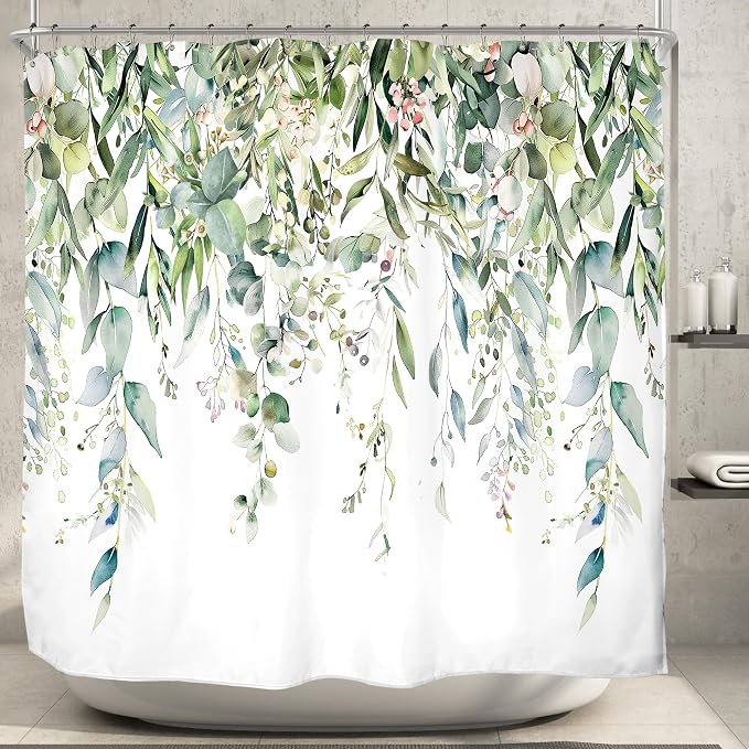 Riyidecor Clawfoot Tub Extra Wide Shower Curtain - Image 2