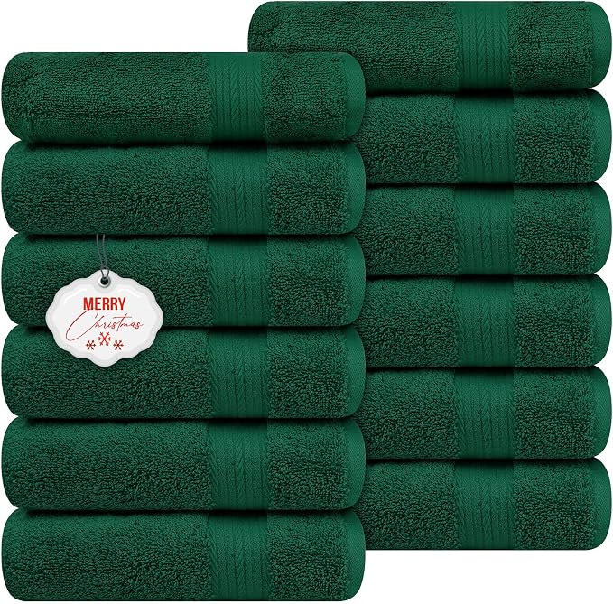 Ample Decor Hand Towels 18 X 28 Inch Pack of 12 600 GSM 100% Cotton, Soft by AmpleDecor
