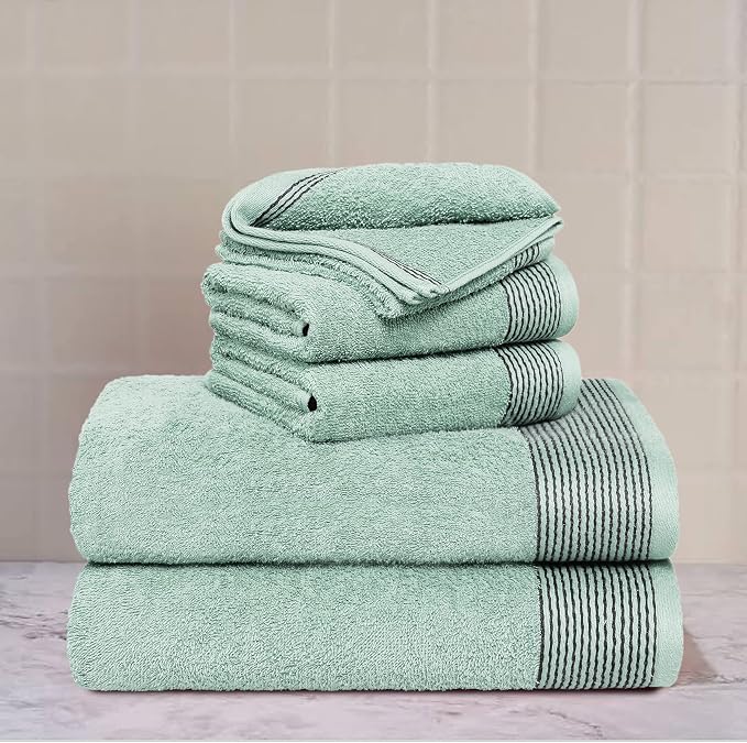 Belizzi Home 100% Cotton Ultra Soft 6 Pack Towel Set, Contains 2 Bath Towels - Image 2