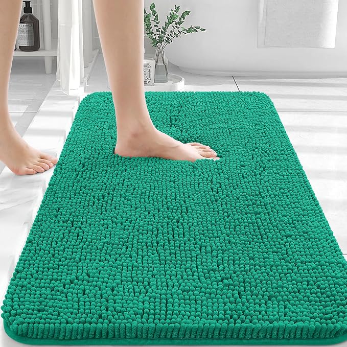 OLANLY Bathroom Rugs 36x24, Extra Soft Absorbent Chenille Bath Rugs, Rubber by OLANLY