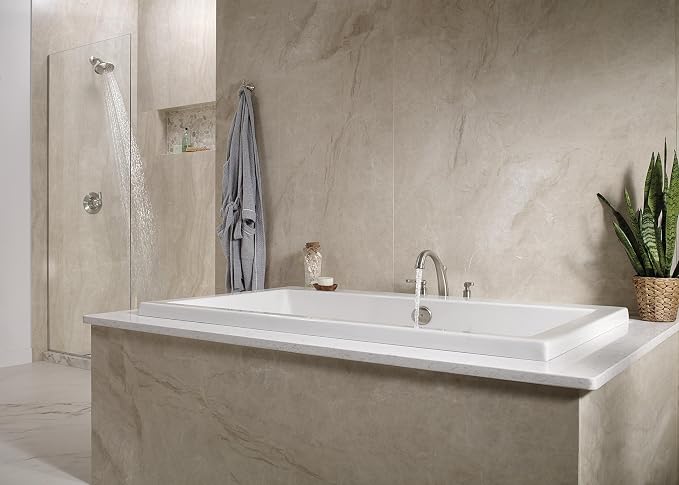 Delta Woodhurst Roman Tub Faucet, Brushed Nickel Deck Mount Bathtub Faucet - Image 4