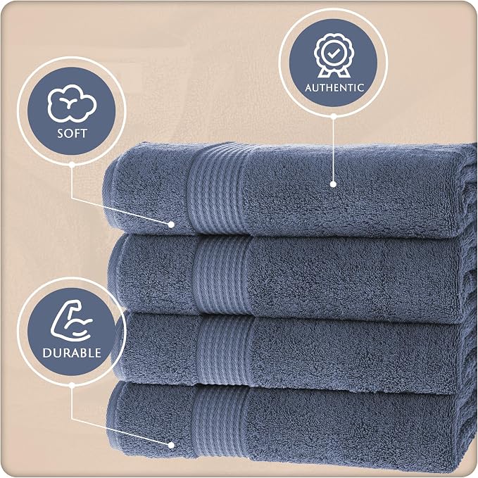 MAURA Basics Performance Bath Towels 100% Turkish Cotton - Image 3