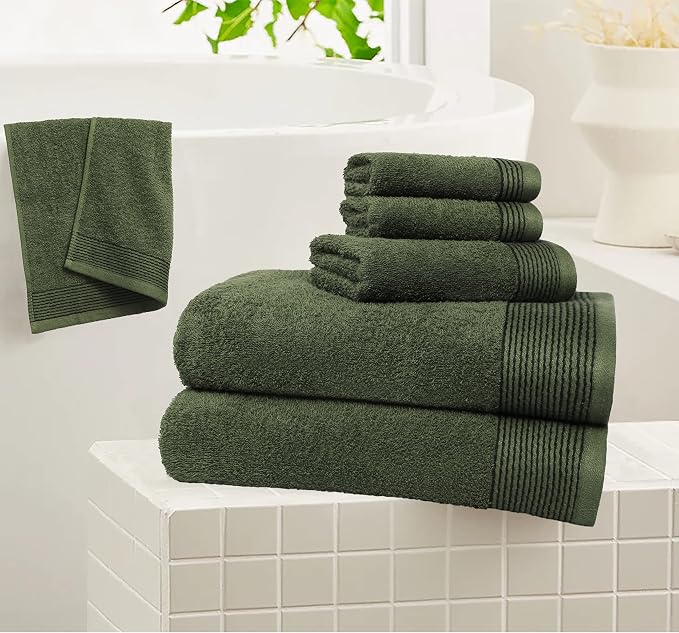 Belizzi Home 100% Cotton Ultra Soft 6 Pack Towel Set, Contains 2 Bath Towels - Image 4