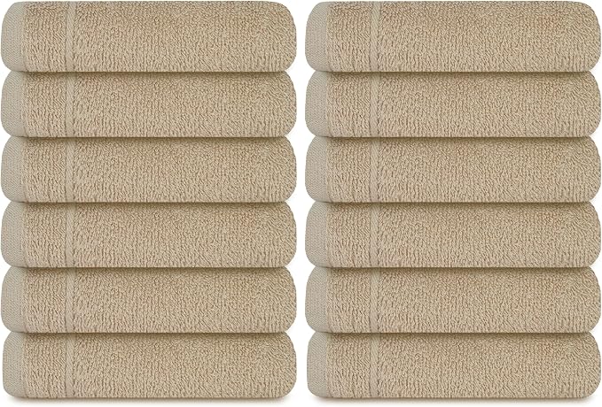 Tens Towels Pack of 12 Washcloths, 12 x 12 Inches, Lighter Weight, Quick to Dry - Image 8
