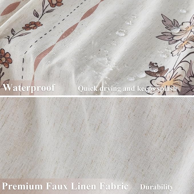 ORTIGIA Farmhouse Floral Shower Curtains - Image 6