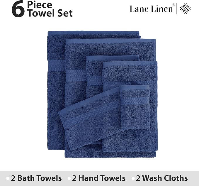 LANE LINEN 100% Cotton Bathroom Towel Set - Image 4