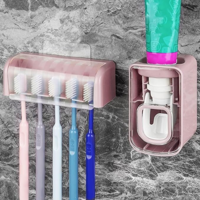 5 Slots Wall Mount Toothbrush Holder by LUEXBOX