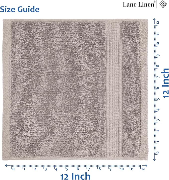 LANE LINEN 100% Cotton Wash Cloths - Image 5