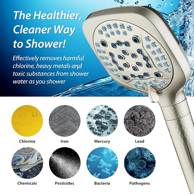 AquaCare 4X High Pressure 10 Spray Mode Filtered Showerhead - Image 6