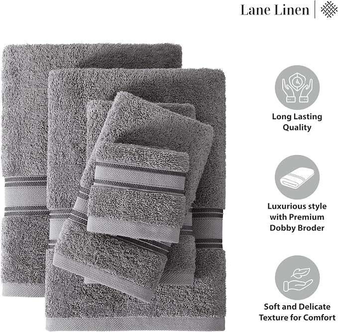 LANE LINEN Luxury Bath Towels Set - Image 6