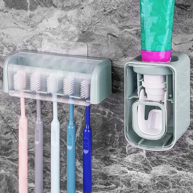5 Slots Wall Mount Toothbrush Holder by LUEXBOX