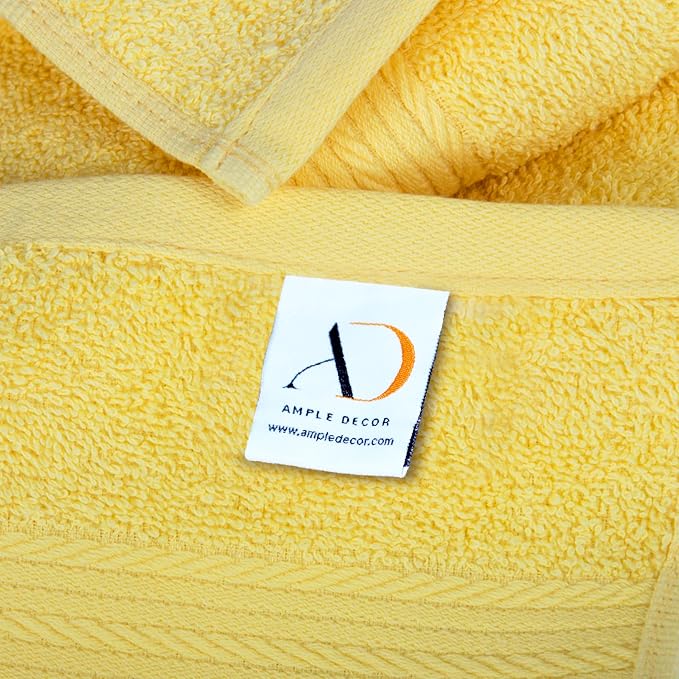 Ample Decor Wash Cloths Pack of 10, Oeko Tex Certified 600 GSM 100% Cotton Soft - Image 7