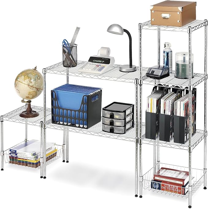 Whitmor 2 Tier Metal Storage Shelves, Heavy Duty Shelf - Image 4