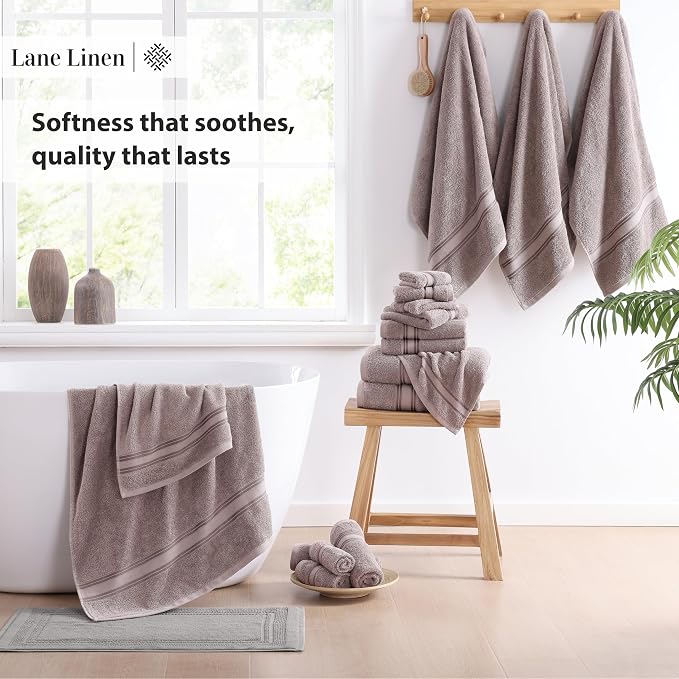 LANE LINEN Luxury 100% Cotton Towels Set 18 – Zero Twist, 6 Bath Towels - Image 4