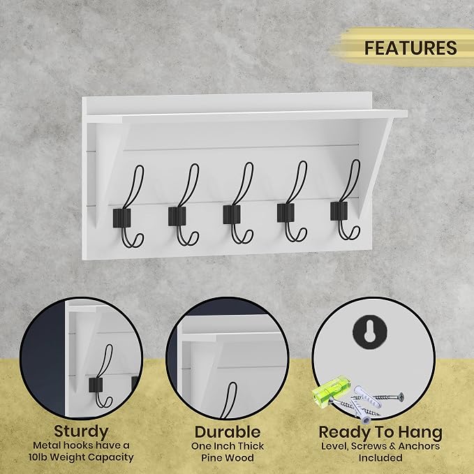 HBCY Creations 24" Wall Mounted Storage Rack - Image 2