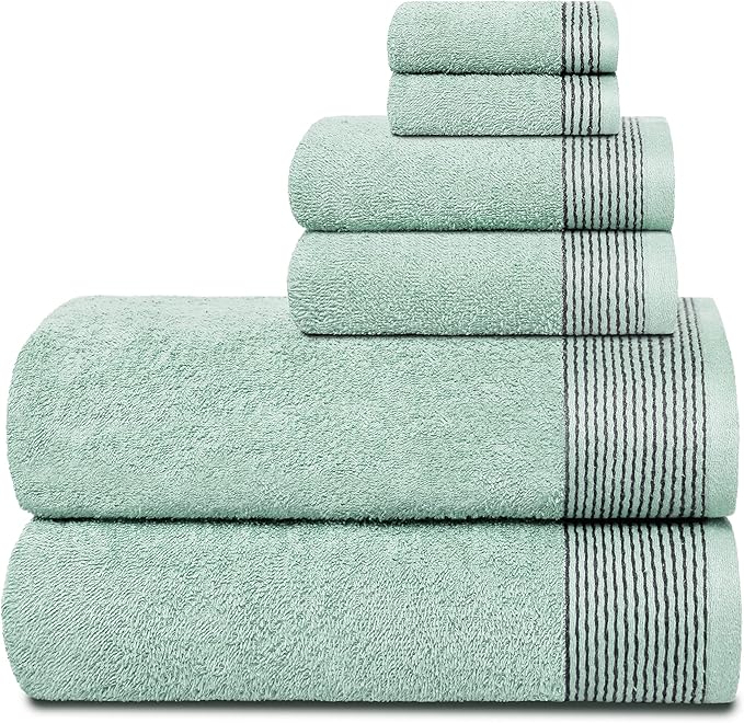 Belizzi Home 100% Cotton Ultra Soft 6 Pack Towel Set, Contains 2 Bath Towels by Unknown