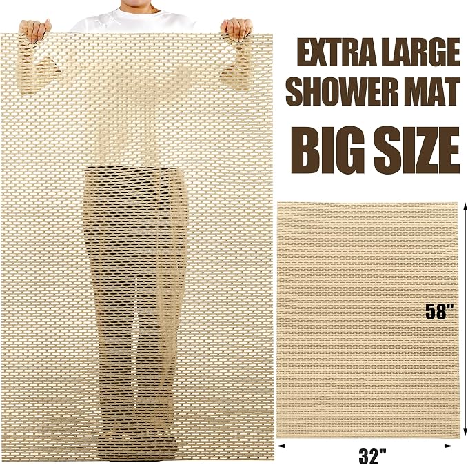 HOMBYS 58 x 32 Extra Large Shower Mat - Image 3