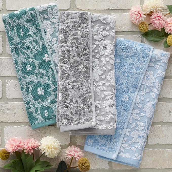 SKL Home Floral Jacquard Hand Towel Set - Image 6