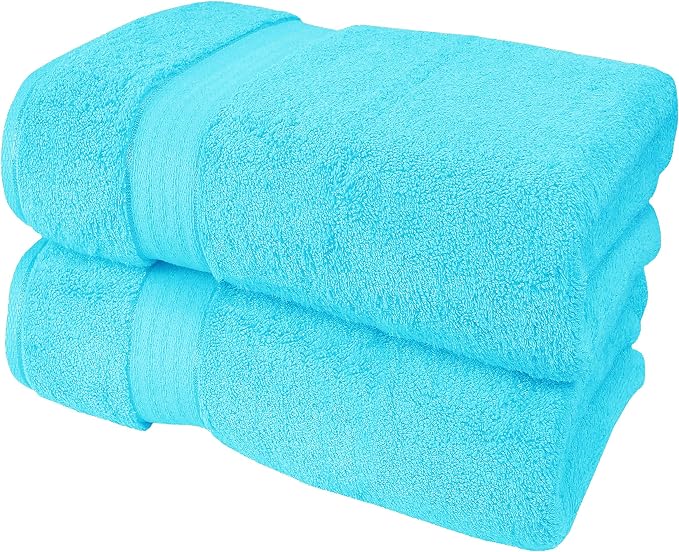 GLAMBURG 700 GSM Premium Oversized Extra Large Cotton 2 Pack Bath Sheet by GLAMBURG