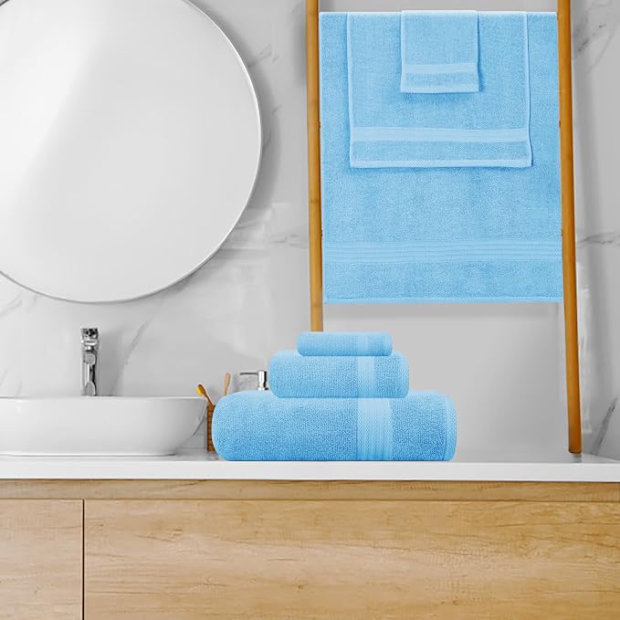 GLAMBURG Ultra Soft 8-Piece Towel Set - Image 4