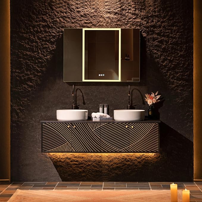 Woodbridge 60"X22" Wall Mounted Vanity - Image 14